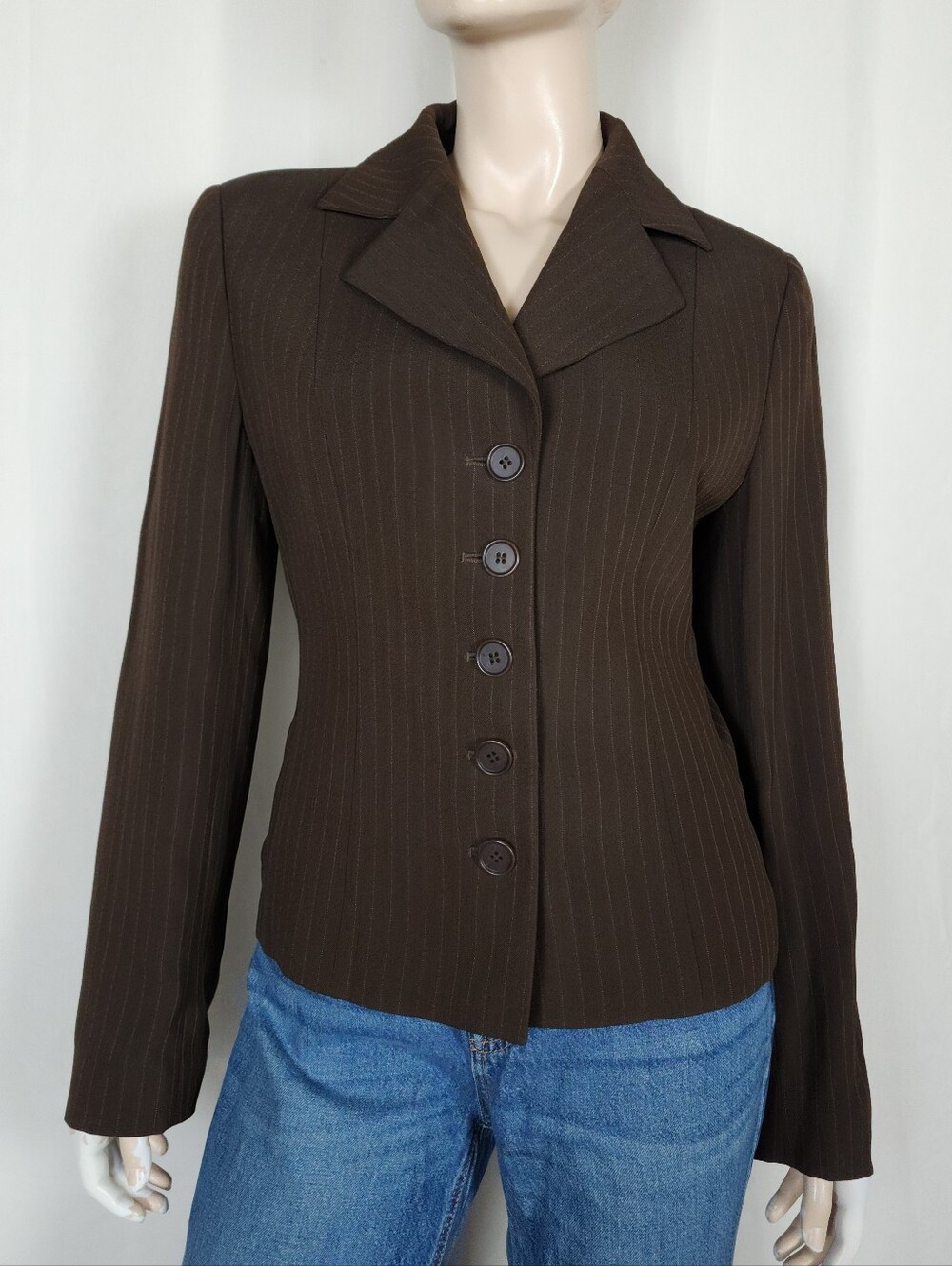 Vtg Emporio Armani pinstripe blazer M